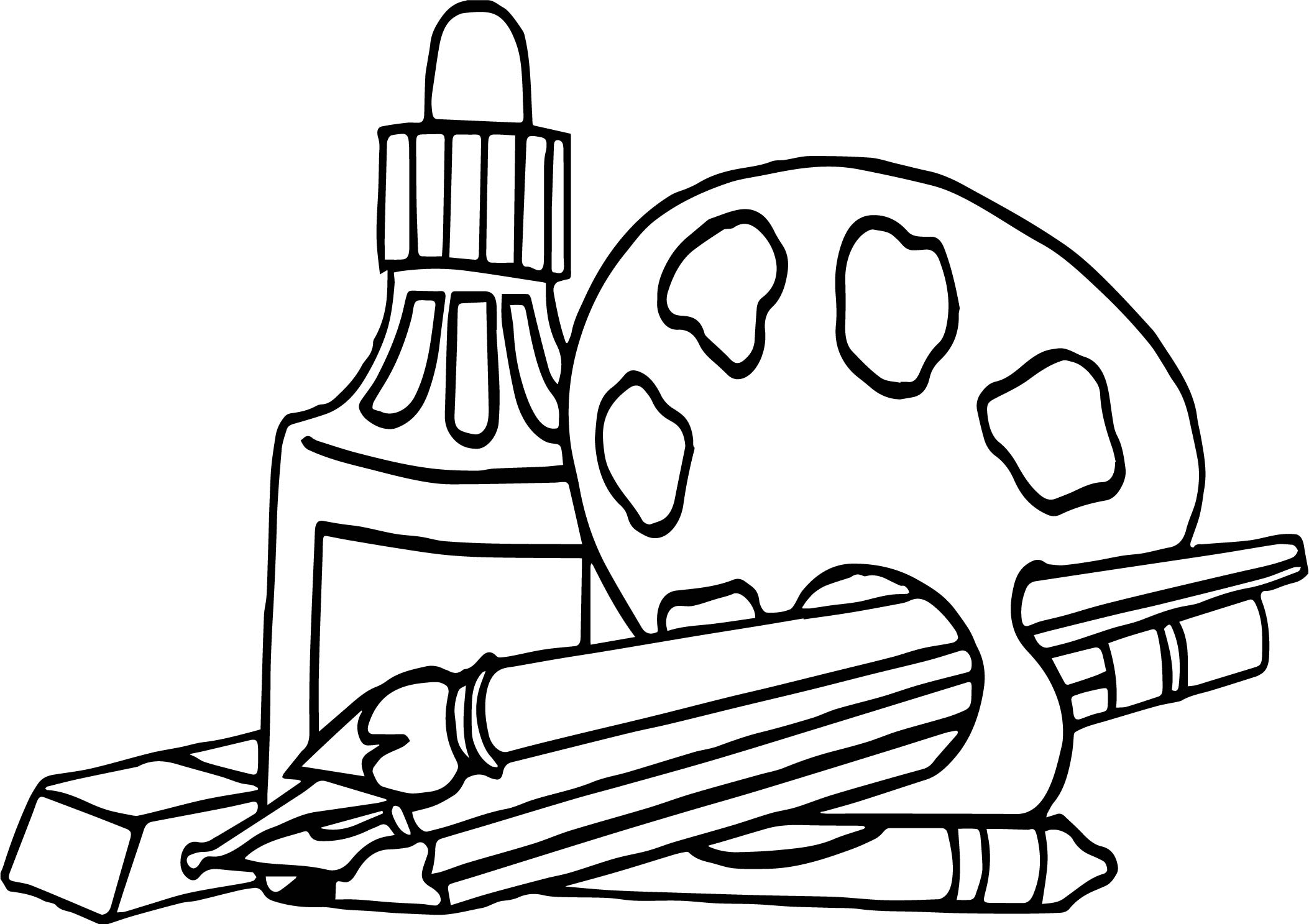 2106x1487 Nap Art Supplies Coloring Page Wecoloringpage