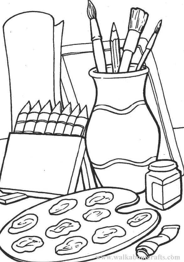587x835 41768 Art Supplies Coloring Pages.jpg Recettes
