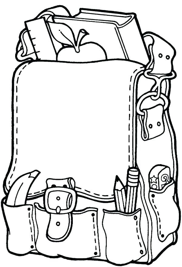 600x880 School Supplies Coloring Pages Color Book School Supplies Coloring