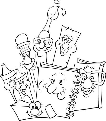 446x512 Back To School Supplies Free Coloring Pages For Kids Tapas Cole