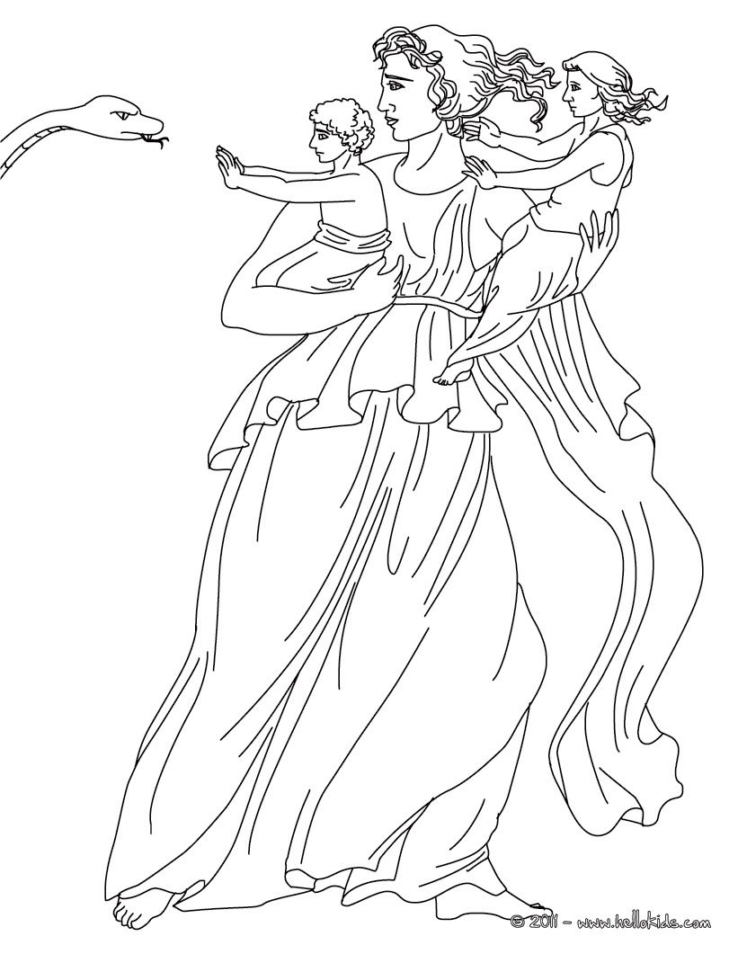 821x1061 Leto Greek Goddess Amp Gods Coloring Page Coloring