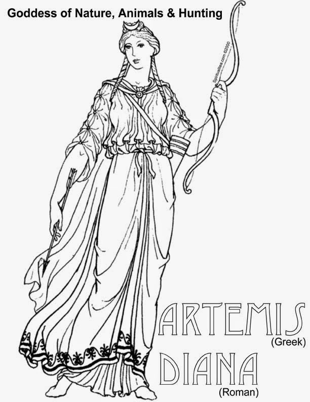 612x792 Artemis Coloring Page Renaissance Artemis
