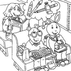 236x236 Arthur, Arthur Read And Buster Baxter Is Going Camping Coloring