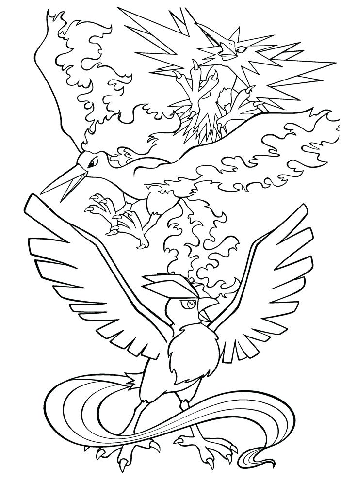 736x992 Articuno Coloring Pages Legendary Birds Coloring Page Pokemon