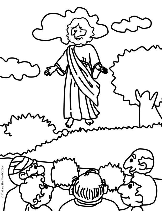 617x800 Jesus Ascension Coloring Page (Day 5) Sonspark Labs Crafts (2015