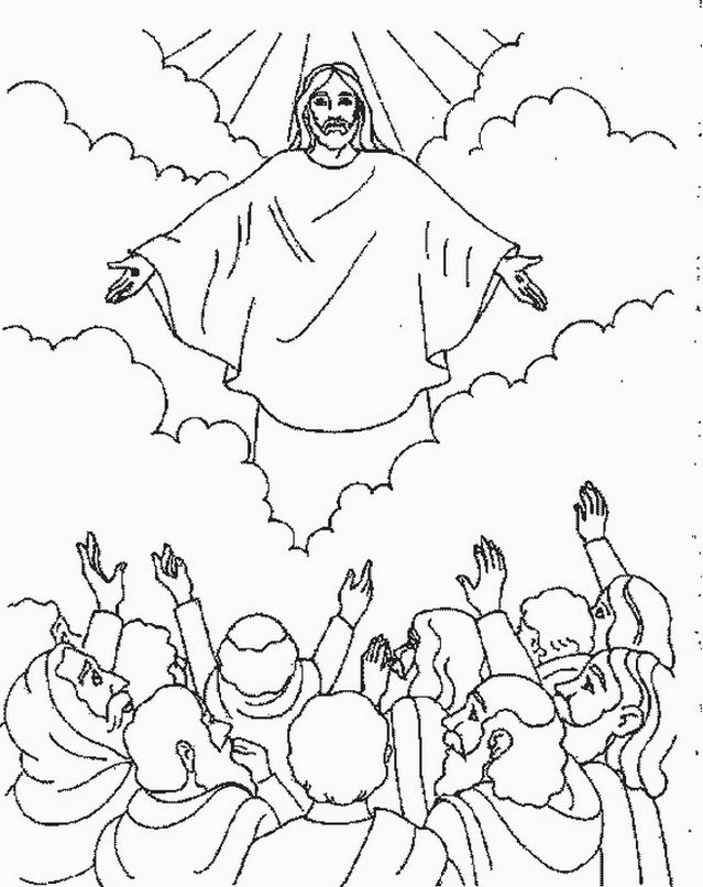639x806 Ascension Of Jesus Christ Coloring Pages Sunday School, Bible