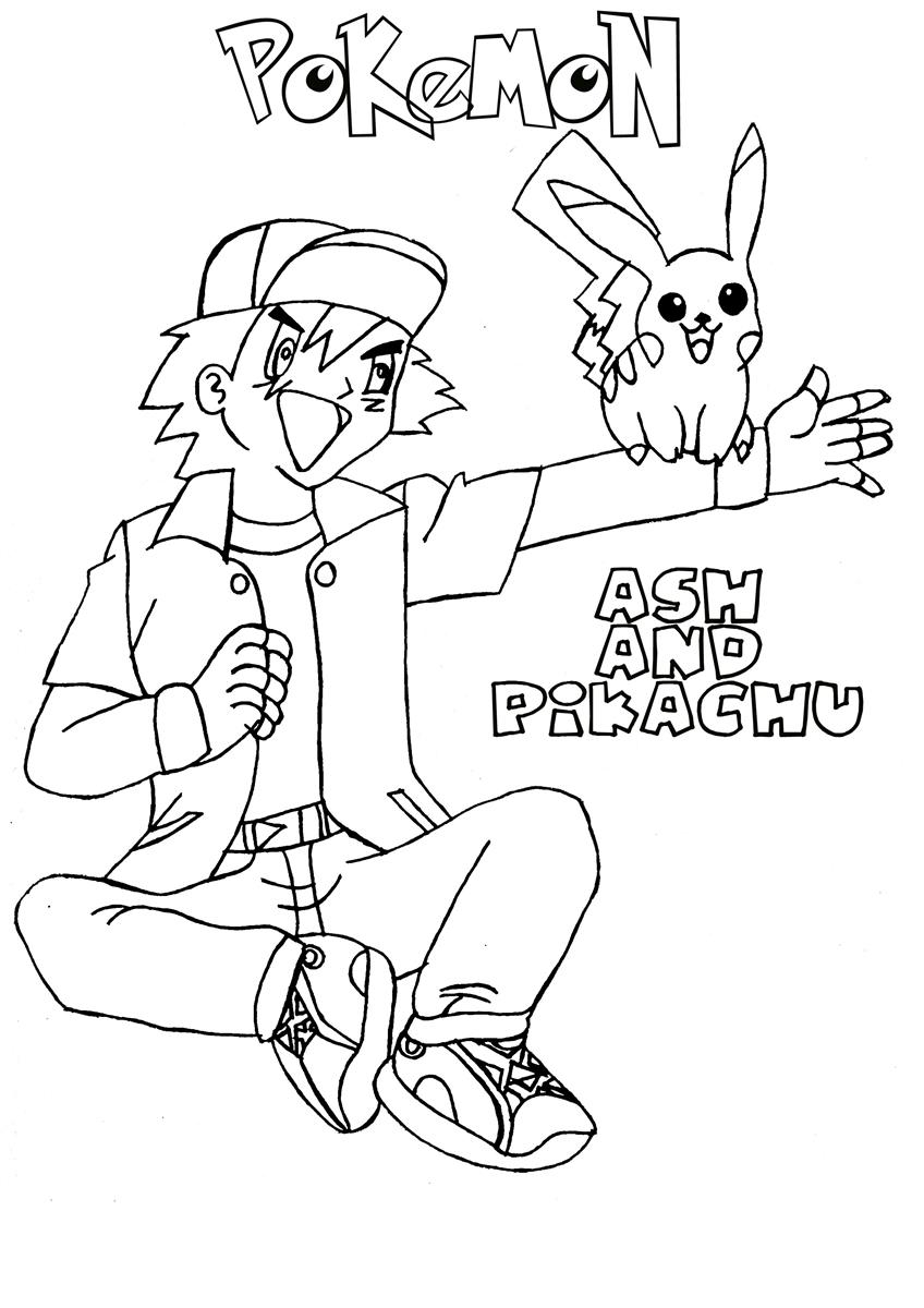 848x1200 Awesome Ash And Pikachu Coloring Pages Design Free Coloring Book