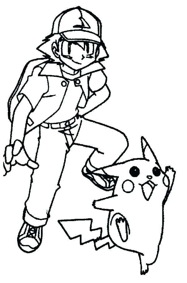 600x910 Pikachu Coloring