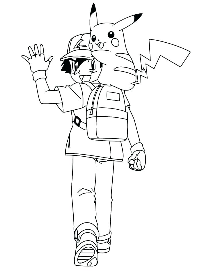 736x950 Ash And Pikachu Coloring Pages Coloring Pages Ash And Coloring