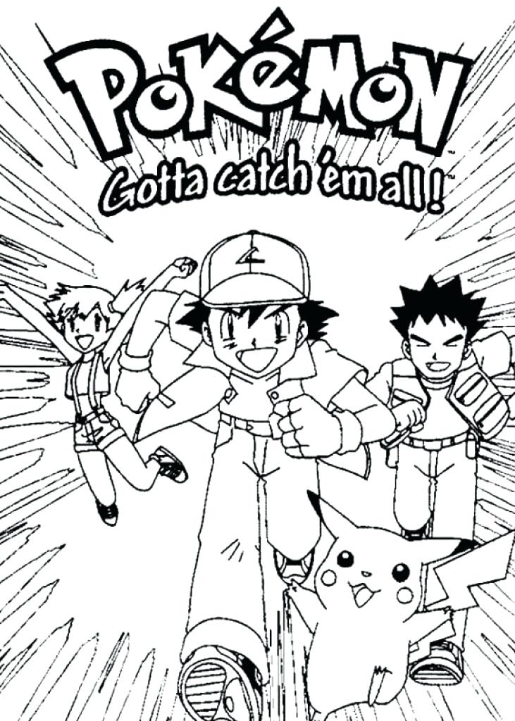 731x1024 Ash Pikachu Coloring Pages Misty Regarding Ash Ash