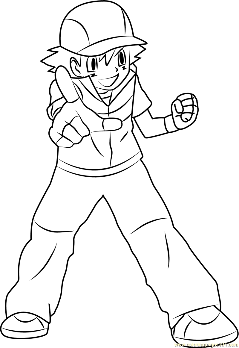 800x1162 Ash Ketchum By Brigz Coloring Page