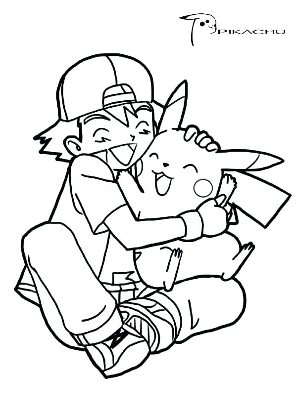 600x840 Pikachu Color Pages Ash And Coloring Pages Color Page New Free