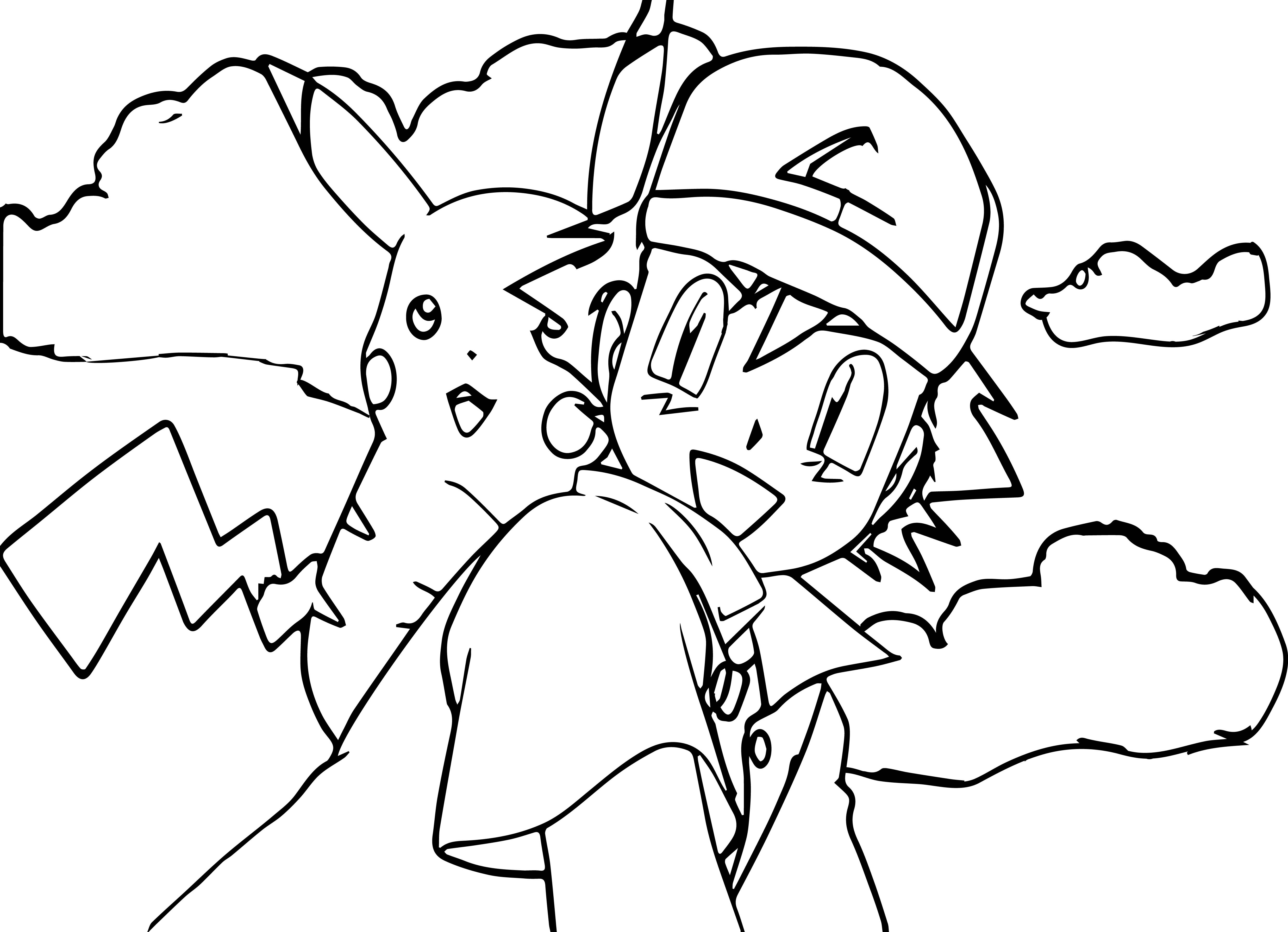 4946x3581 Pokemon Coloring Pages For Your Kids Noticeable Ash Tixac