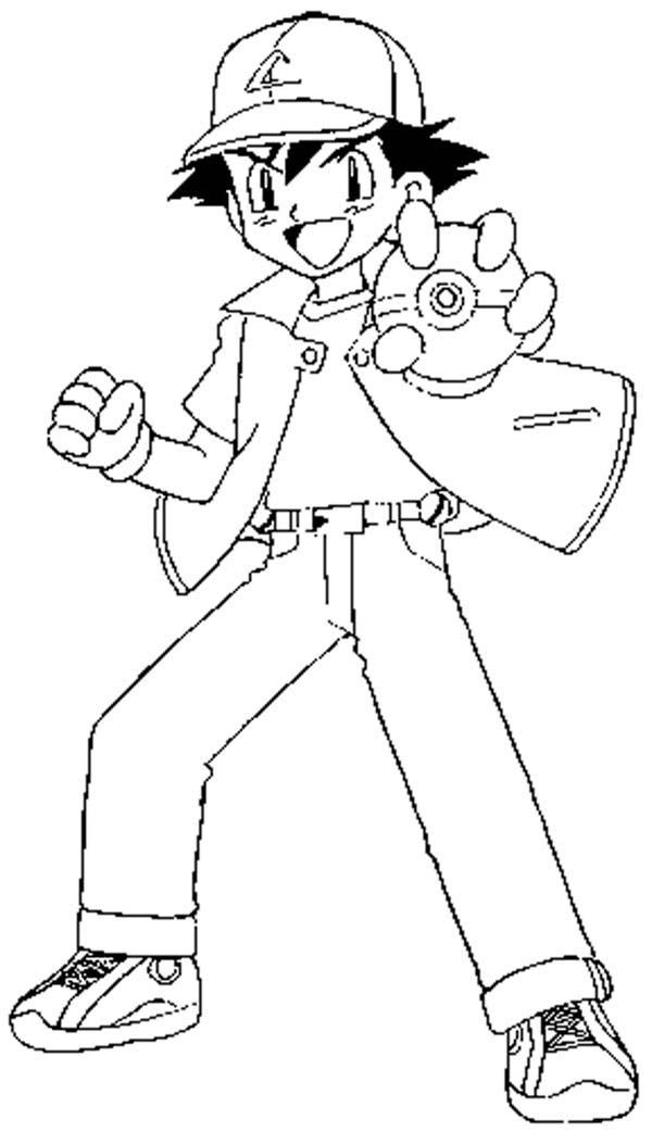 600x1042 Pokemon Coloring Pages Pikachu And Ash