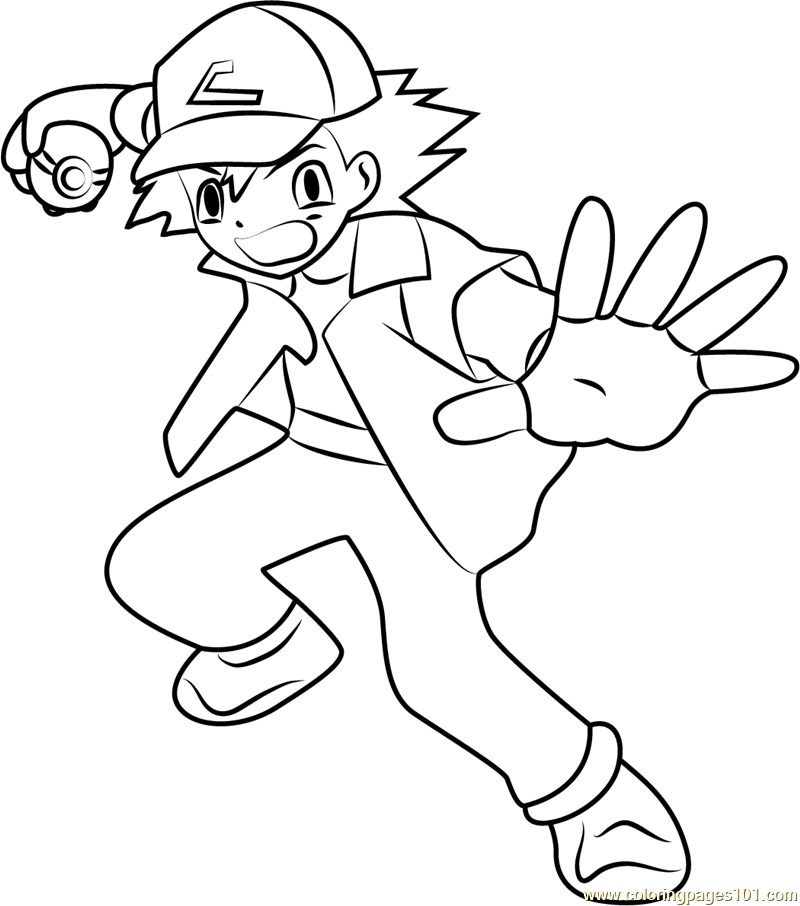800x906 Ash Coloring Page