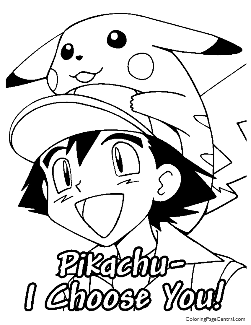 850x1100 Pokemon Coloring Pages Ash