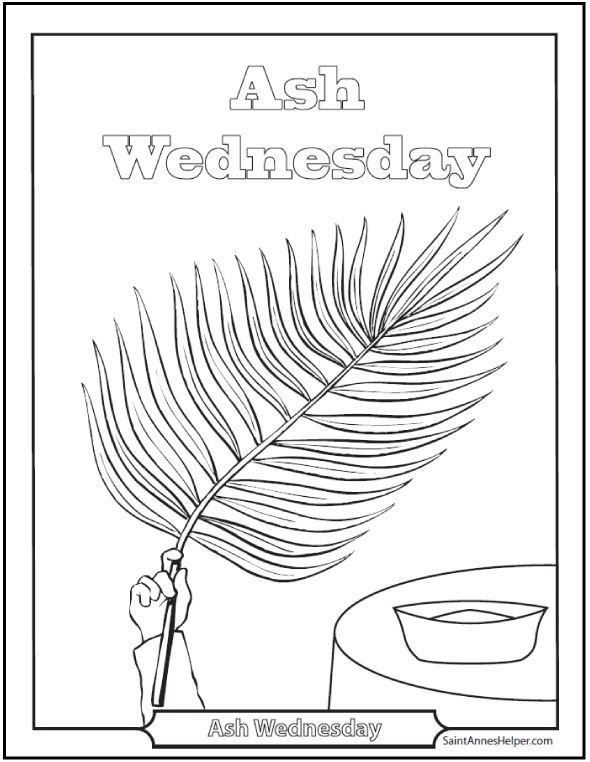 590x762 Ash Wednesday Coloring Pages Start Lent Well Ash Wednesday, Ash