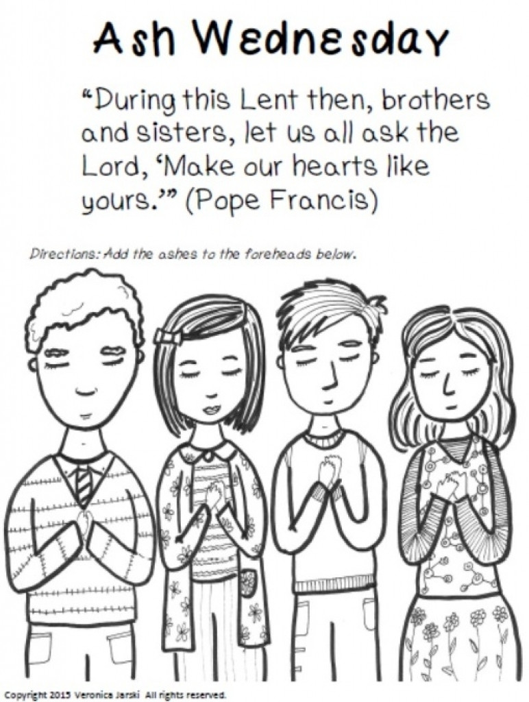 772x1024 Ash Wednesday Coloring Page Wagashiya