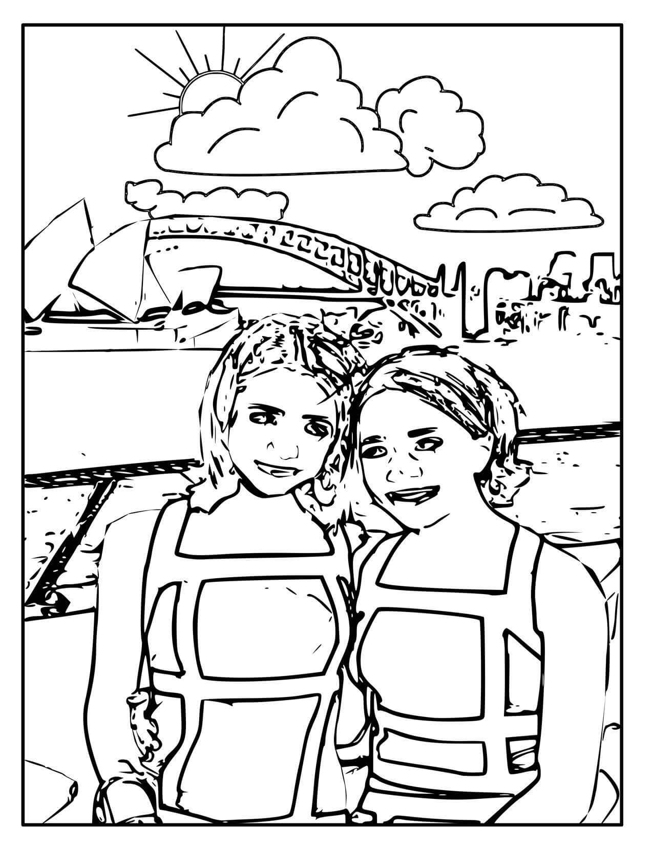 1275x1650 Mary Kate And Ashley Coloring Page Free Or Pdf Download For Print