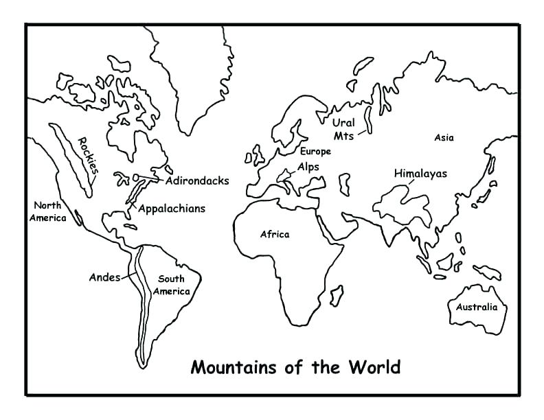 792x612 Asia Map Coloring Page Blank Map Of Coloring Map World Map