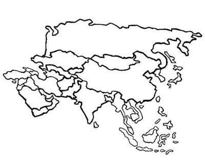 400x322 Asia Map Coloring Sheet Page Image Clipart Images
