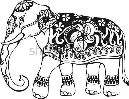 450x345 Coloring Pages Of Elephants Elephant Coloring Page Pencil And
