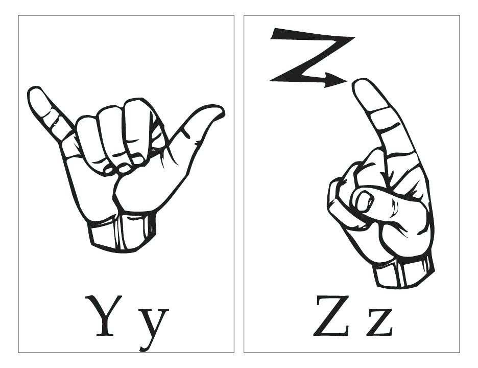 936x720 Asl Coloring Pages Coloring Pages Printable Sign Language Alphabet