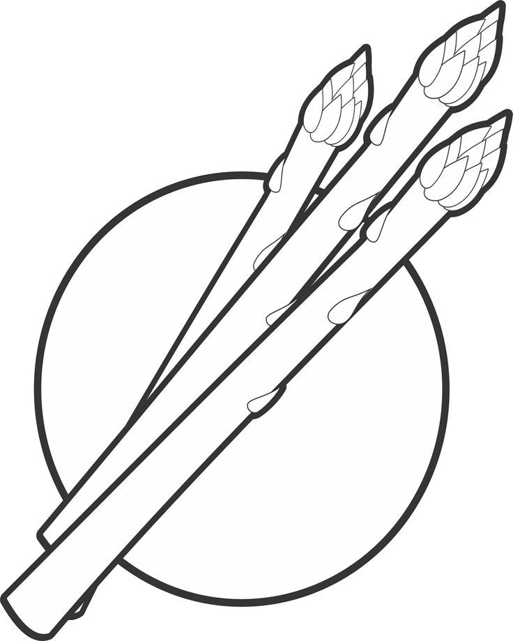 736x920 Free Printable Asparagus Coloring Page