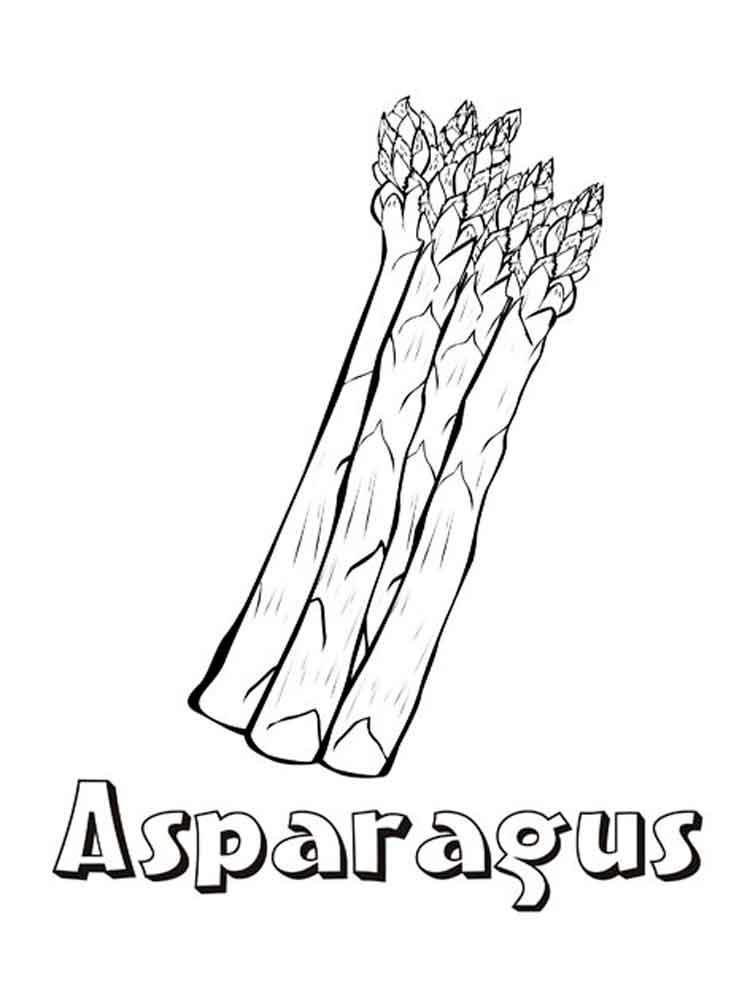 750x1000 Asparagus Coloring Pages. Download And Print Asparagus Coloring Pages