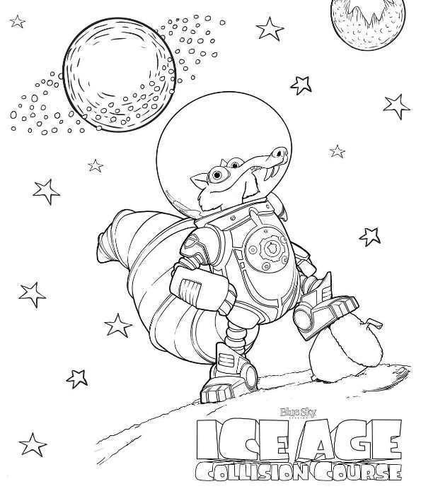 595x695 Kids N 7 Coloring Pages Of Ice Age Collision Course