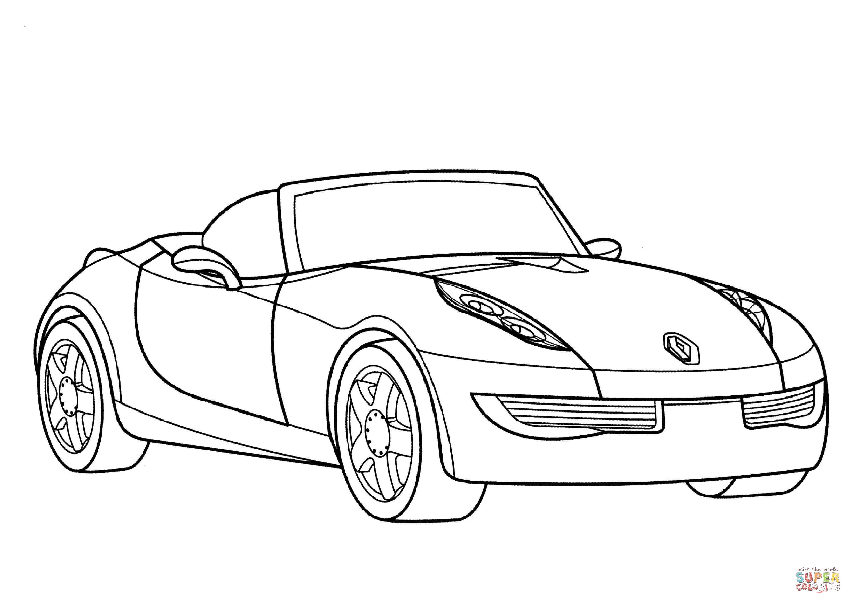 3508x2480 Super Car Renault 11 Coloring Page For Kids Beautiful Aston Martin