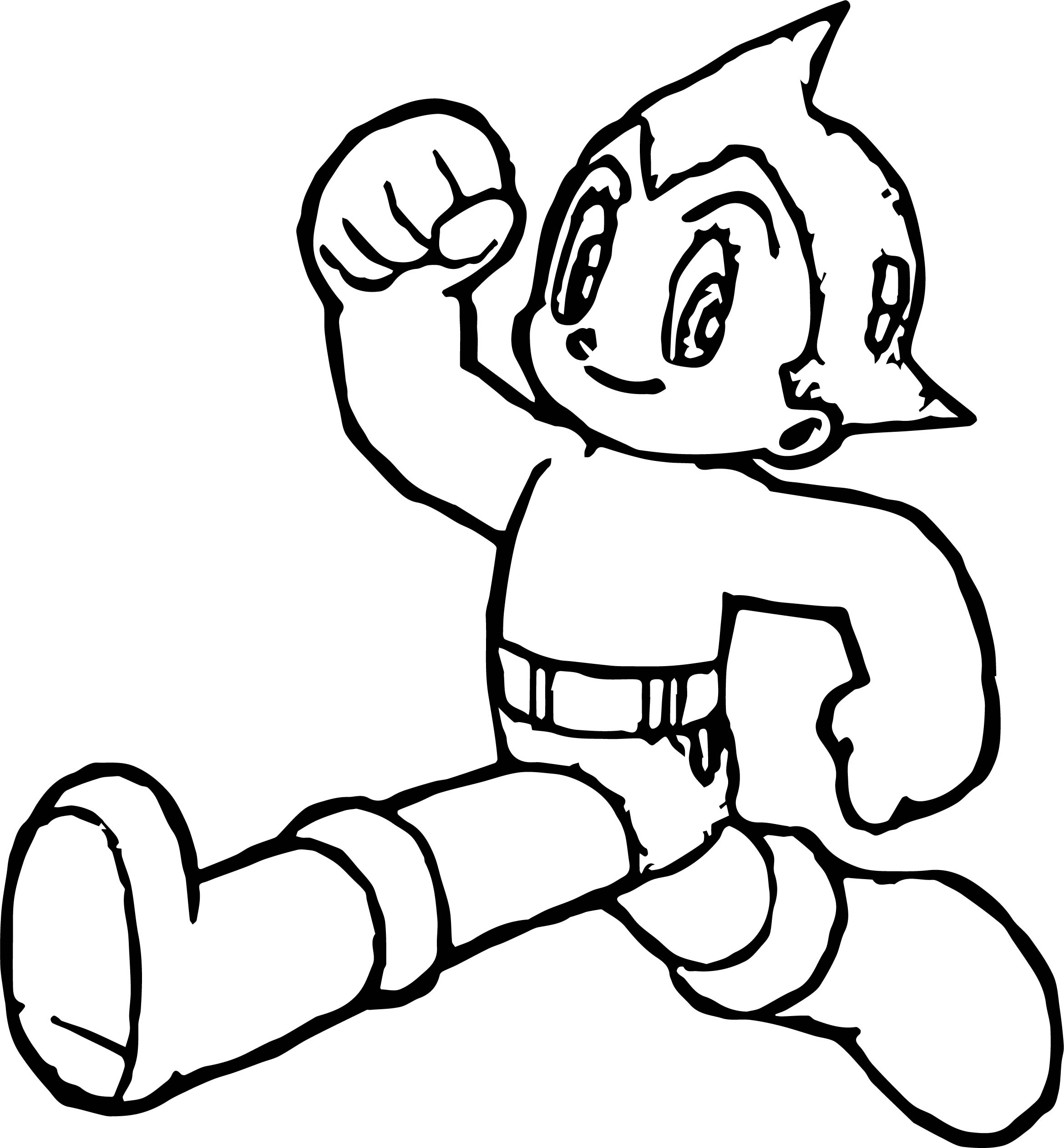 2338x2523 Running Astro Boy Coloring Page Wecoloringpage