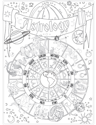 309x400 Coloring Book Of Ideal Astrology Coloring Pages