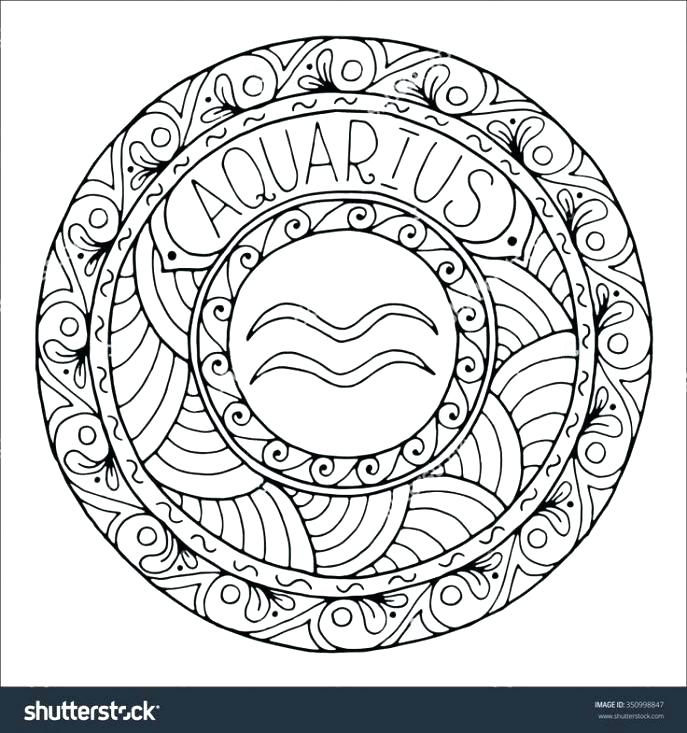 687x733 Zodiac Coloring Pages Astrology Coloring Page Simple Astrology
