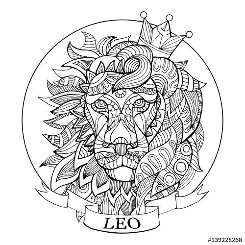 500x500 Zodiac Coloring Pages Zodiac Sign Coloring Page For Adults Free