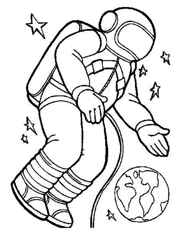 Astronaut Coloring Pages For Preschool