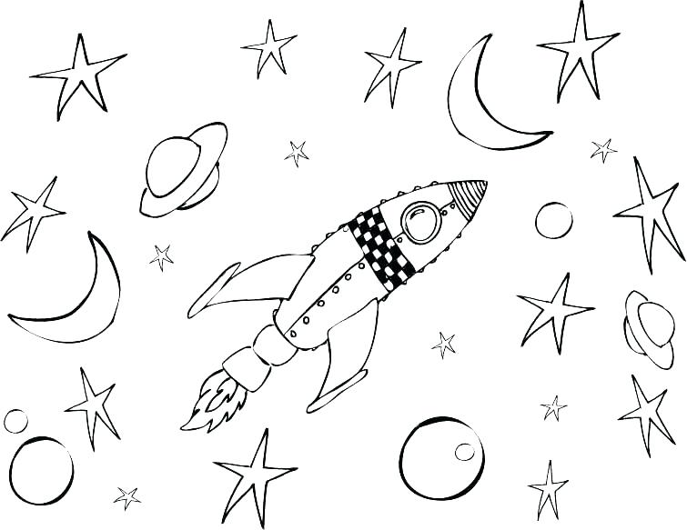 755x583 Astronomy Coloring Pages Outer Space Coloring Pages Stock Outer