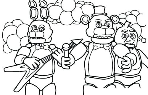 500x323 Amazing Five Nights Freddys Coloring Pages And Five Nights