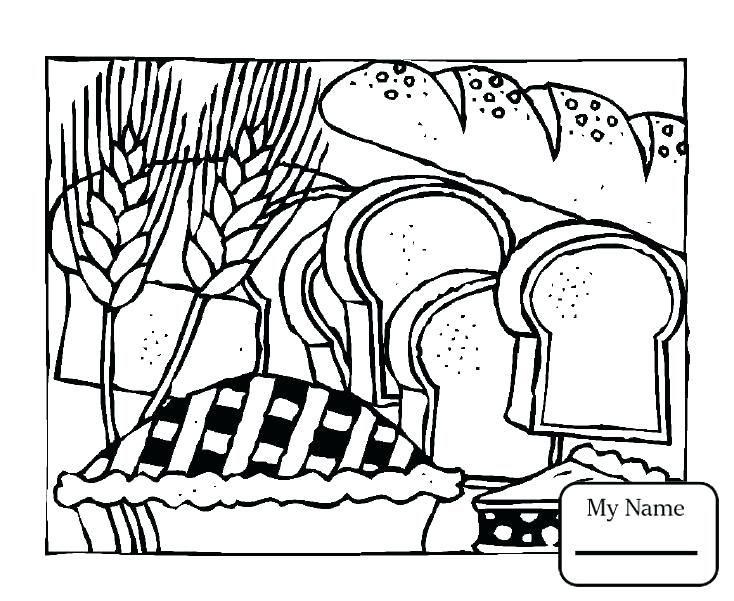 734x601 Breakfast Coloring Pages