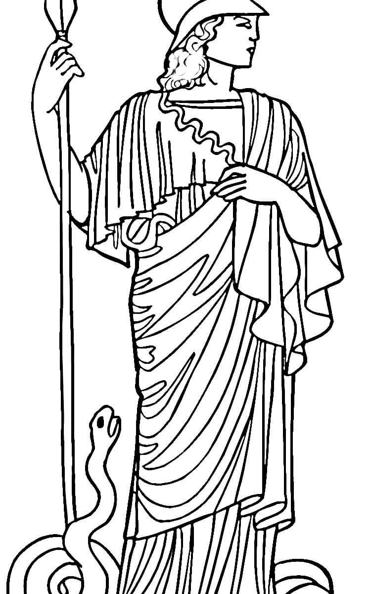 750x1200 Beautiful Greek Gods Coloring Pages Athena Pattern