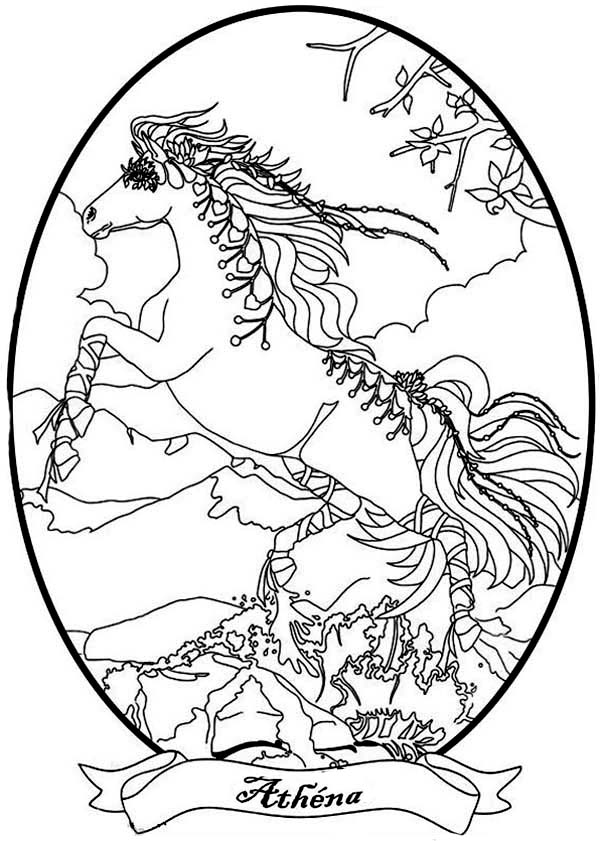 600x841 The Strong Horse Athena From Bella The Magical Horse Coloring