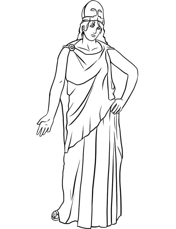 600x782 Drawing Of Athena Ffrom Greek Gods And Goddesses Coloring Page.jpg
