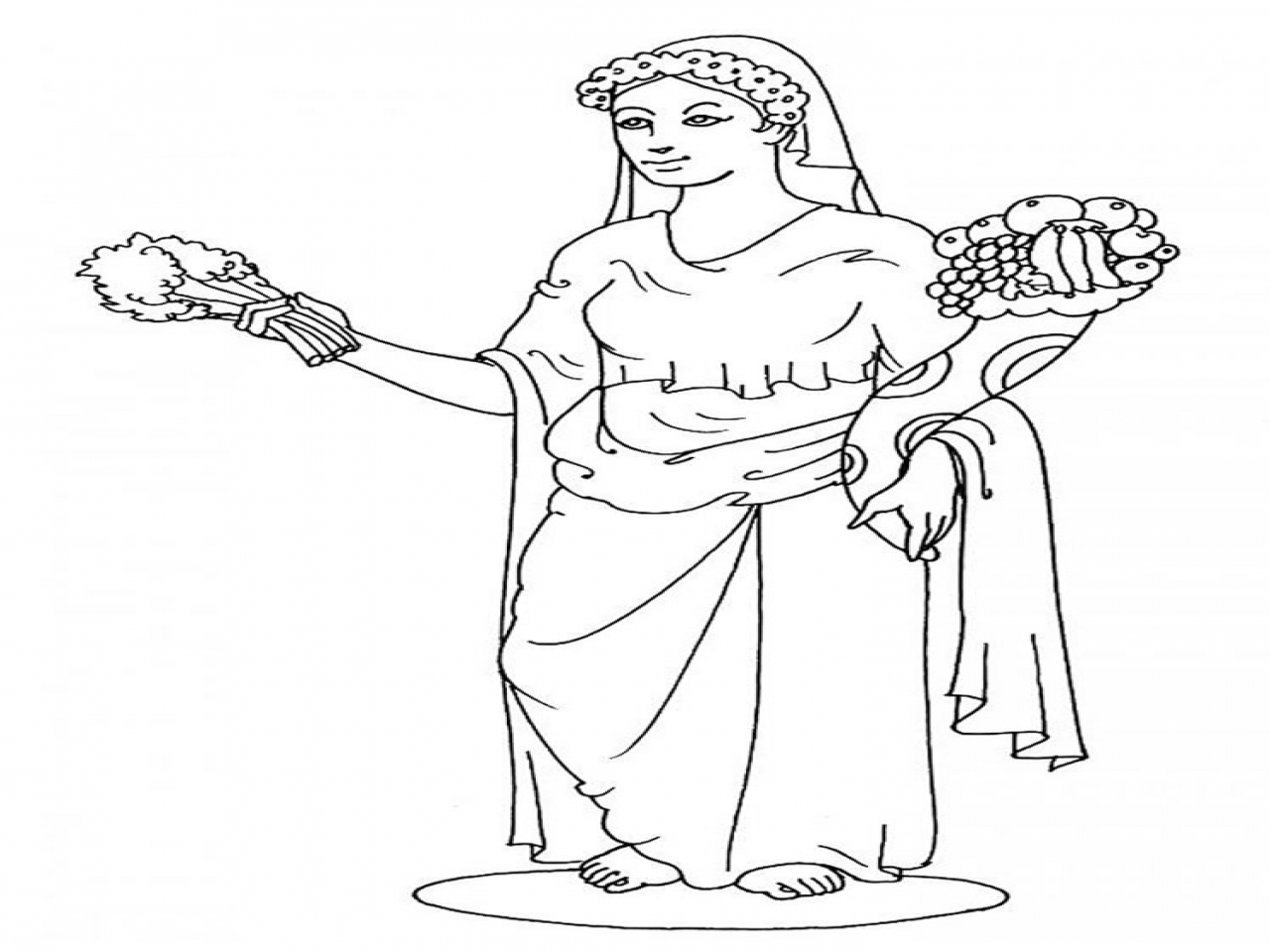 1280x960 Greek Goddess Coloring Pages Goddesses Demeter