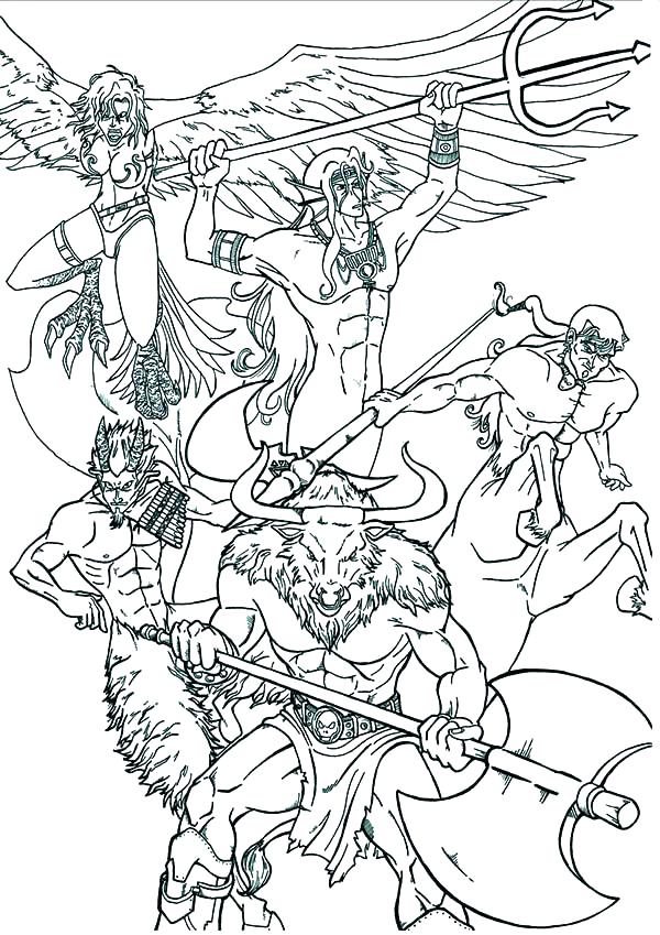 600x849 Greek Gods Coloring Pages Mythology An Artistic 8 Book 6830