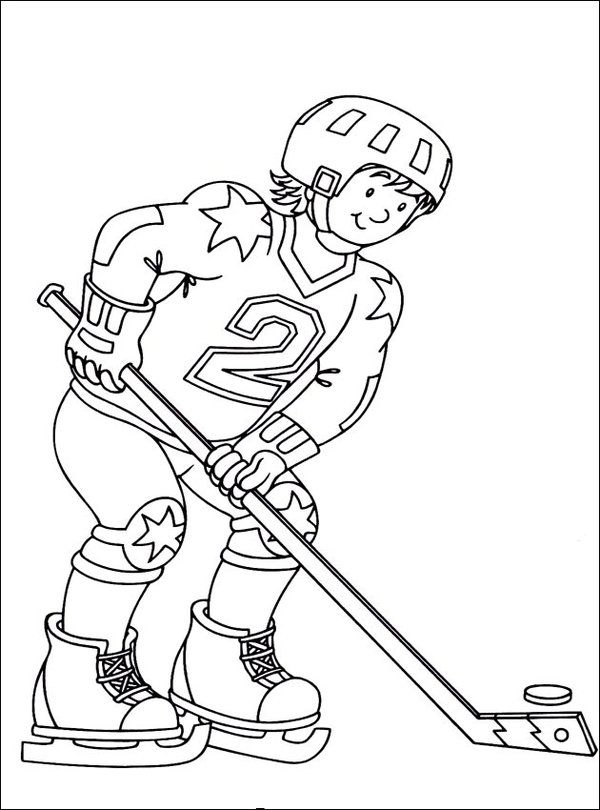 600x810 Hockey, Athlete Hockey Coloring Page Printable Coloring Pages