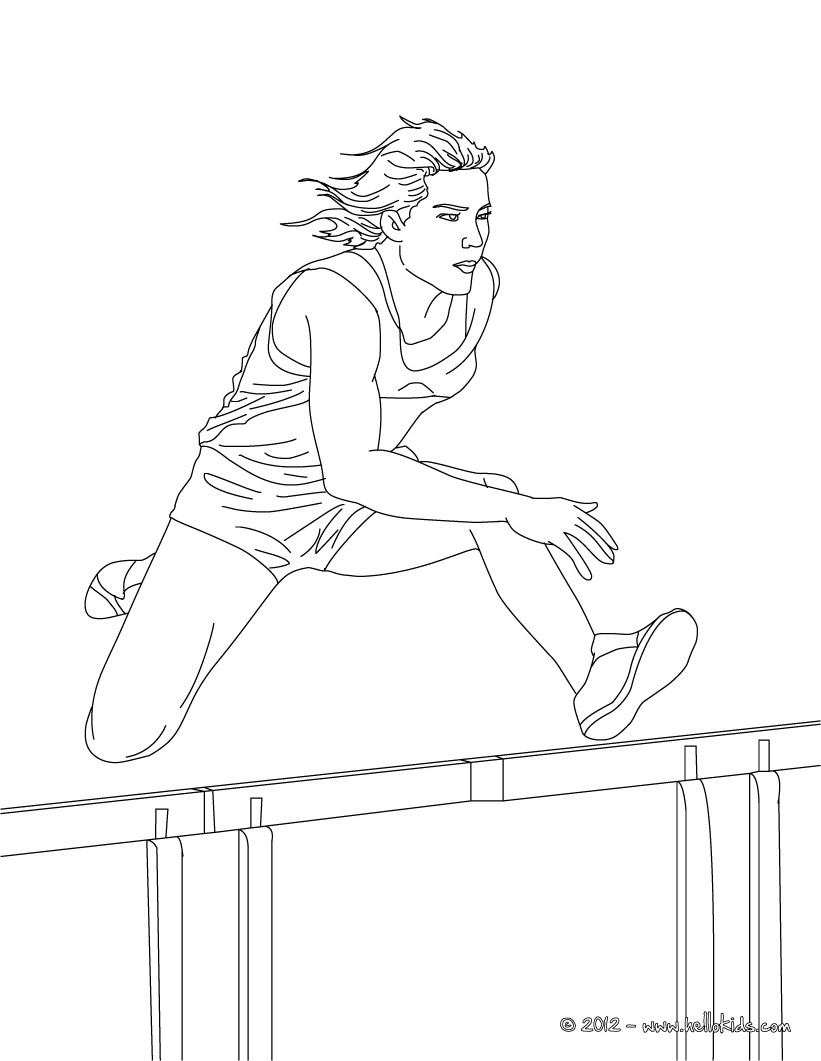 821x1061 Hurdles Athletics Coloring Page. More Sports Coloring Pages