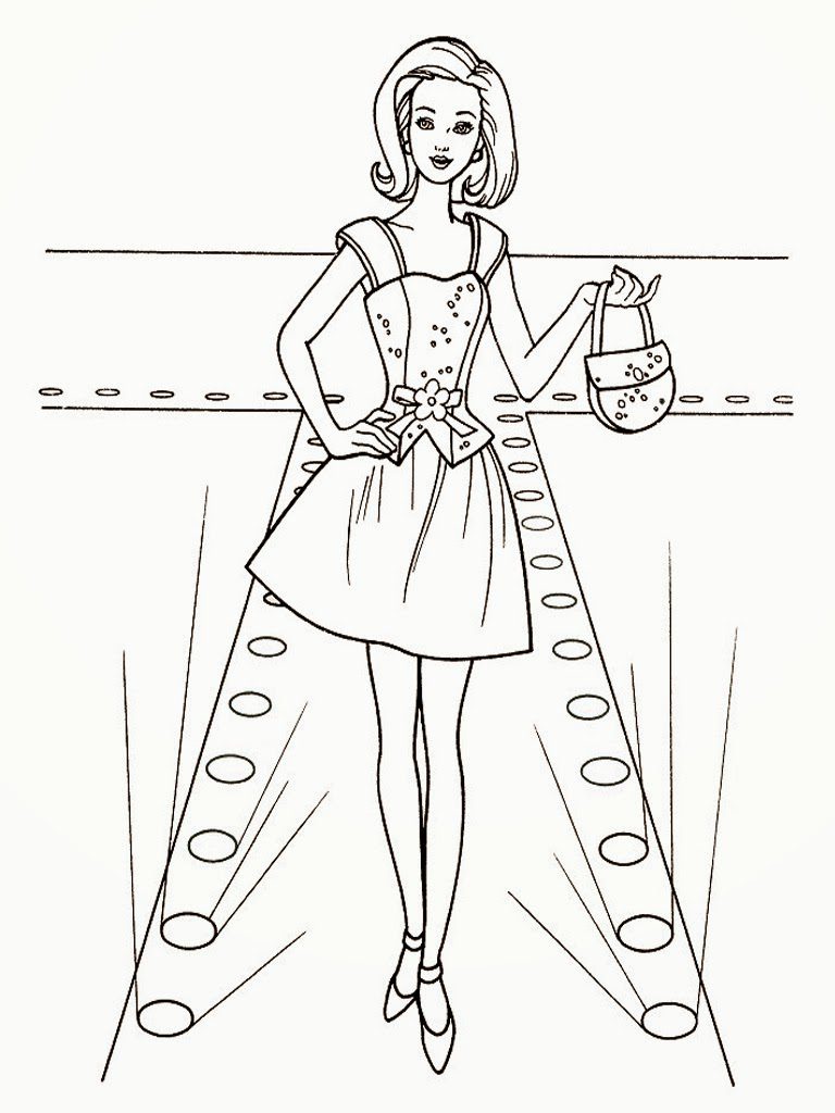 768x1024 Model Coloring Pages Free Fashion Late Race Car Top Toy Sheets