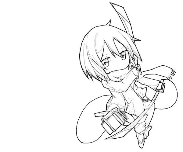600x500 Attack On Titan Chibi Coloring Pages Lineart Shingeki No Kyojin