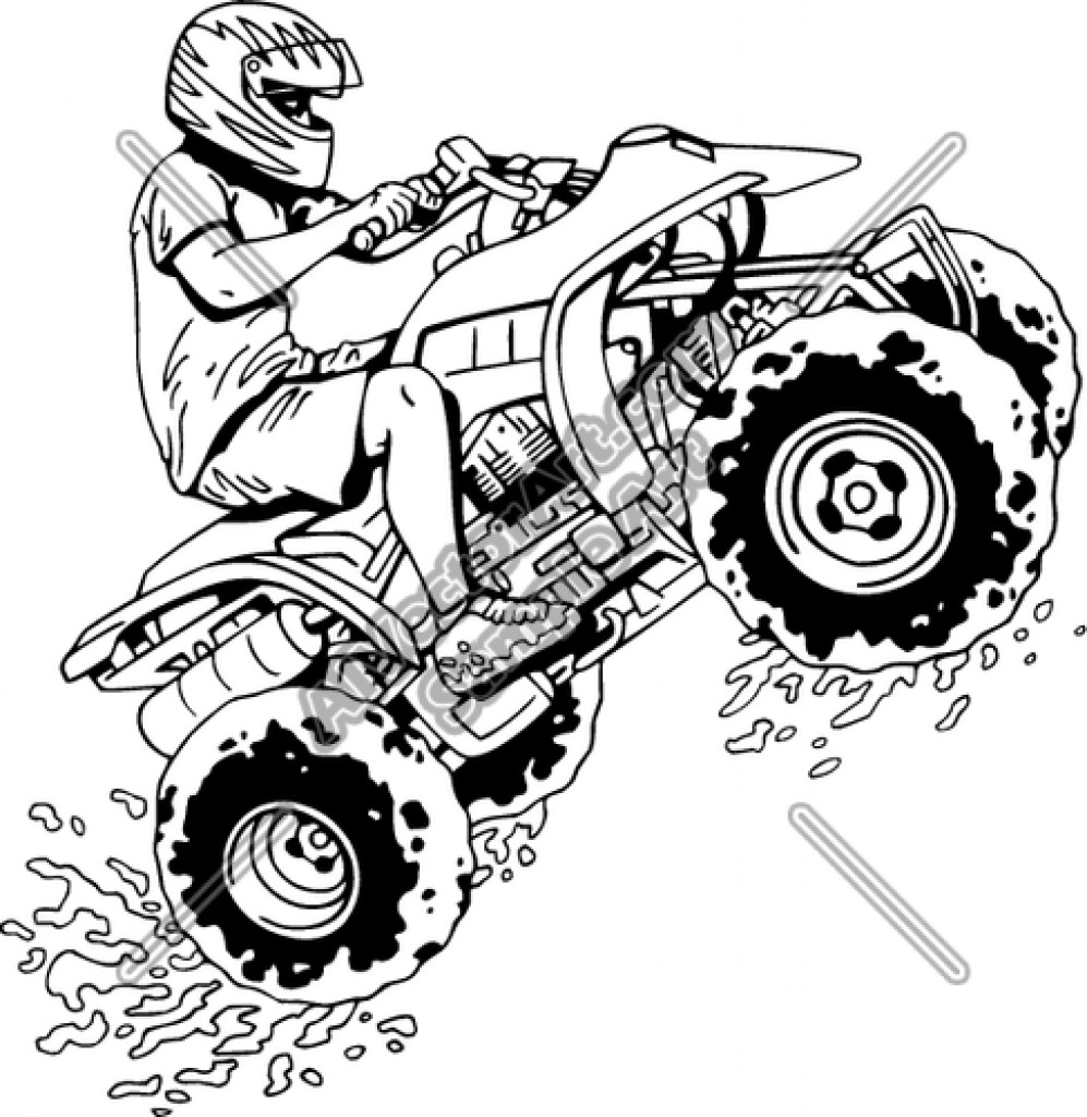 997x1024 Four Wheeler Coloring Pages 4 Sheets Free Amazing Wheelers
