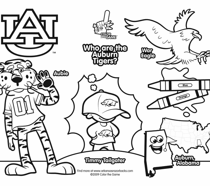 678x600 Auburn Football Coloring Pages Beach Screensavers On Ball Tennis